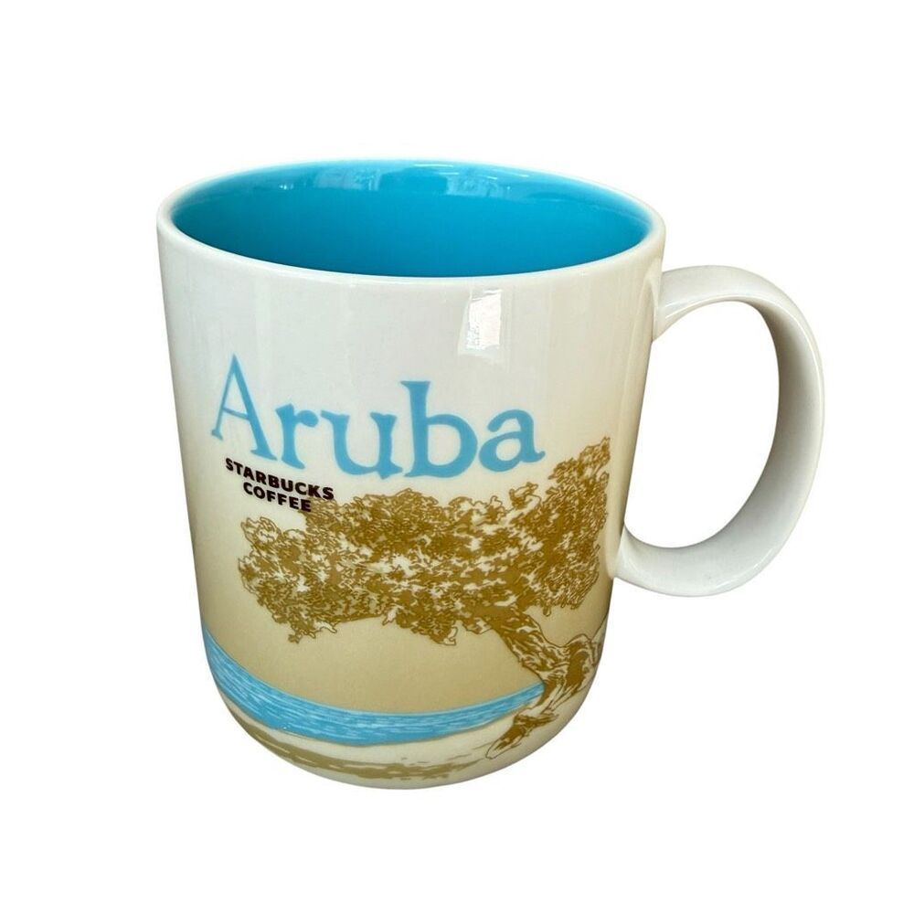 Starbucks Global Icon Collection Aruba ceramic mug Divi Divi tree 16oz New